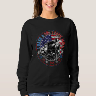 I Have A One Track Mind Train Retro Engine Model R Sweatshirt