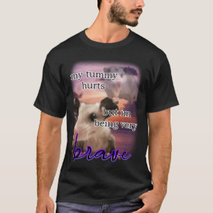 i have a tummy ache but im being very brave possum T-Shirt