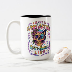 I Have A Very Active.... Two-Tone Coffee Mug