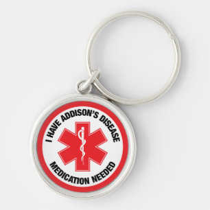 I have Addison's Disease Medication Needed Key Ring