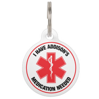 I have Addison's Medical Alert  Medication Needed Pet Tag
