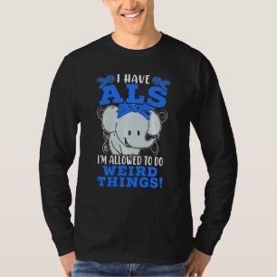 I Have Als Awareness Ribbon Supporter Warrior Elep T-Shirt