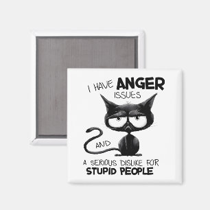 I Have Anger Issues Funny Cat Lover Gift  Magnet