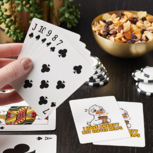 I Have Anxiety But Coffee Helps Funny Playing Cards