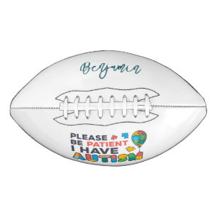 I Have Autism Colourful Personalised American Football