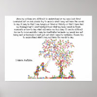 I Have Autism Wall Art Poster