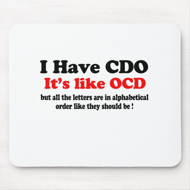 i have cdo mouse mat (Front)