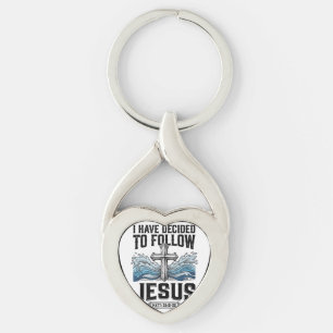 I Have Decided To Follow Jesus Vintage Shirt Key Ring