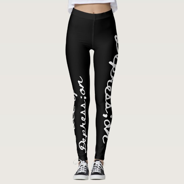 I have Depression_Change the Face of Depression  Leggings (Front)