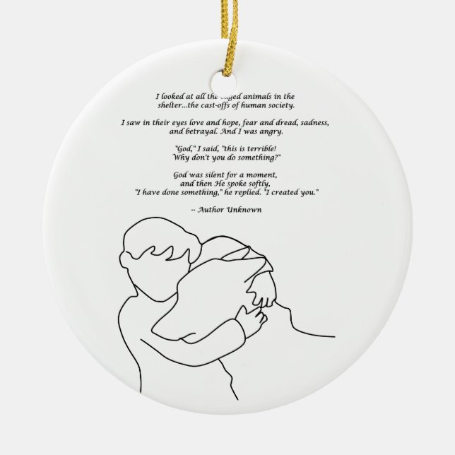 I Have Done Something Ceramic Tree Decoration (Front)