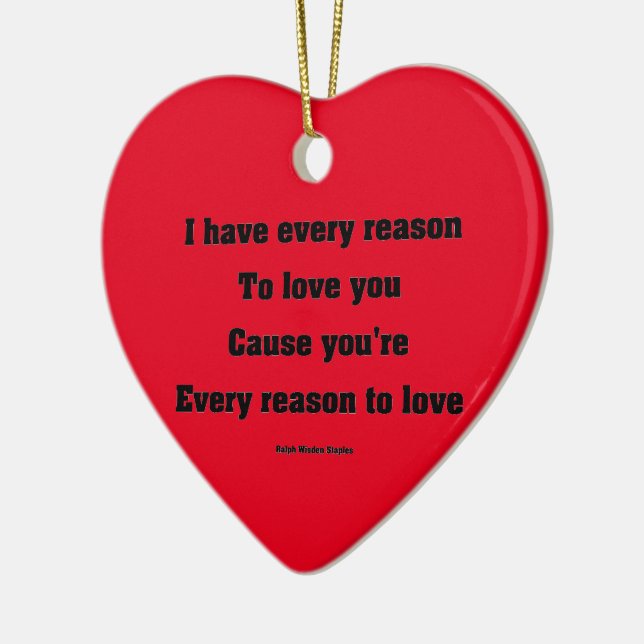 I have every reason to love you ceramic tree decoration (Left)