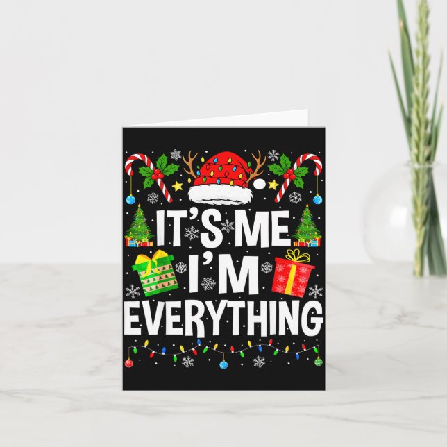 I Have Everything I Need Couples Pajamas Christmas Card (Front)