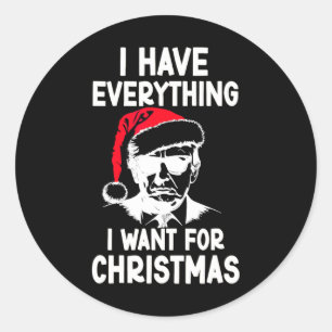 I Have Everything I Want For Christmas 2024  Classic Round Sticker