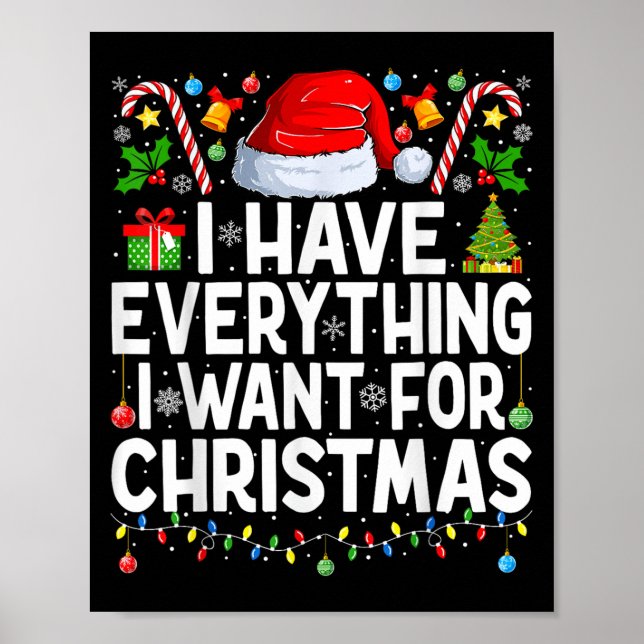 I Have Everything I Want For Christmas Couple Xmas Poster (Front)