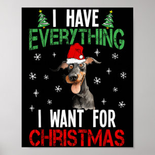 I Have Everything I Want For Christmas Doberman Xm Poster
