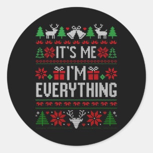 I Have Everything I Want For Christmas Xmas Couple Classic Round Sticker