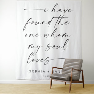 I Have Found The One Quote Wedding Backdrop Banner Tapestry