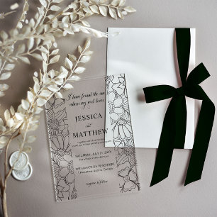 I Have Found the One Song of Solomon Floral Acrylic Invitations