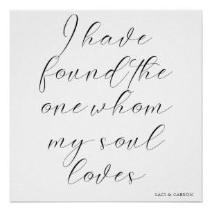 "I Have Found The One" Wedding Backdrop Banner  Poster