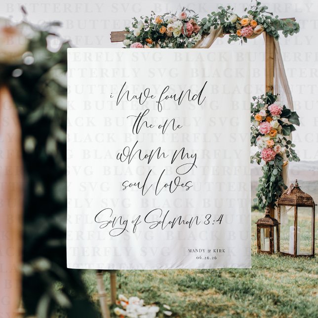 I Have Found the One Wedding backdrop banner Tapestry (Creator Uploaded)