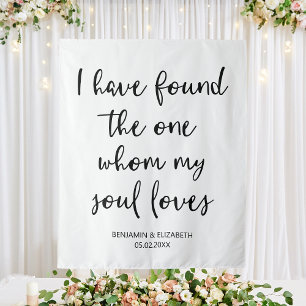 I Have Found The One Wedding Backdrop Custom Tapestry