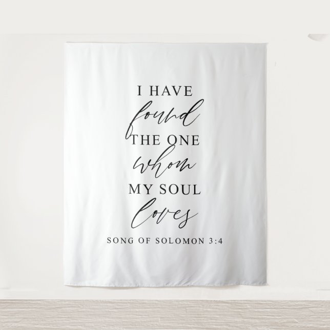 I Have Found the One Wedding Backdrop Decor Tapestry (Front)