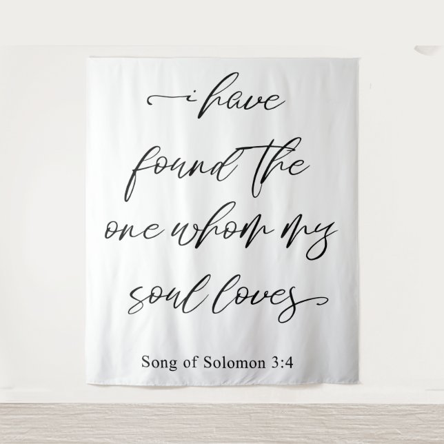 I Have Found the One wedding Backdrop Tapestry (Front)