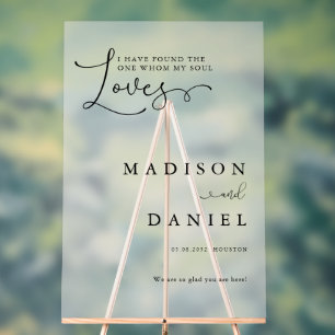 I have found the one whom my soul love! Script, Acrylic Sign