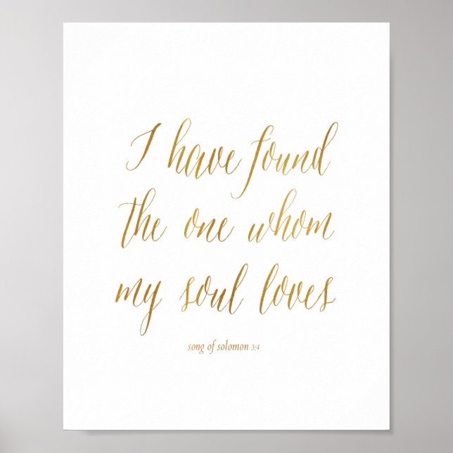 I have found the one whom my soul loves Art Print (Front)