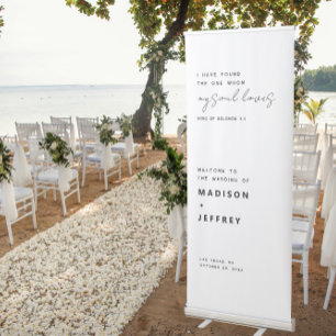 I have found the one whom my soul loves Wedding  Retractable Banner