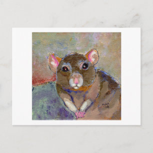 I Have Issues - fun sensitive pet rat painting art Postcard