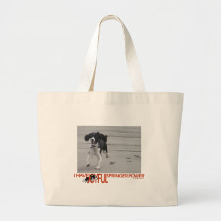 I Have Joyful Springer Power Customise With Photo Large Tote Bag