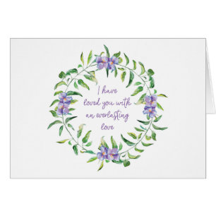 I have loved you Purple flower Parakaleo note card
