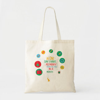 I Have Many Ideas ADHD Awareness Orange Ribbon Gra Tote Bag