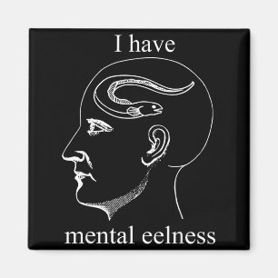 I Have Mental Eelness Funny Mentally  Magnet