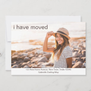 I Have Moved Custom Photo Neutral New Address Announcement