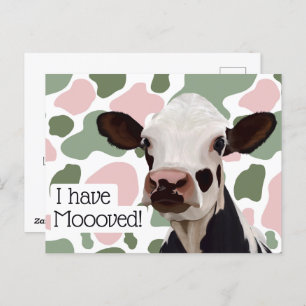 I Have Moved Fun And Punny Announcement  Postcard