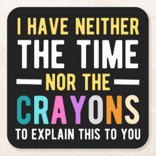 i have neither the time nor the crayons to explain square paper coaster