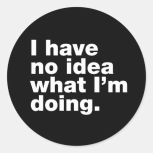 I have no idea what I’m doing Classic Round Sticker