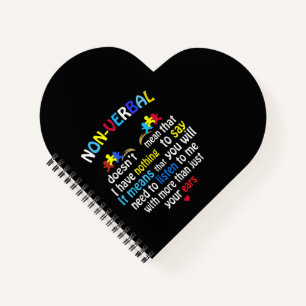 I Have Nonverbal Autism Awareness Puzzle Piece Notebook