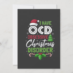 I Have Ocd Obsessive Christmas Disorder Xmas Thank You Card