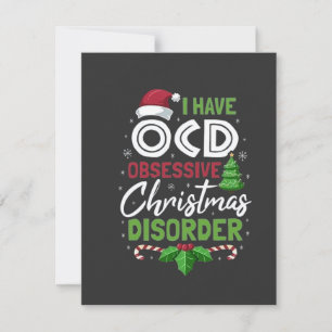 I Have Ocd Obsessive Christmas Disorder Xmas  Thank You Card