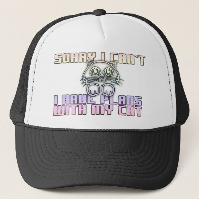 I have planes with my cat trucker hat (Front)