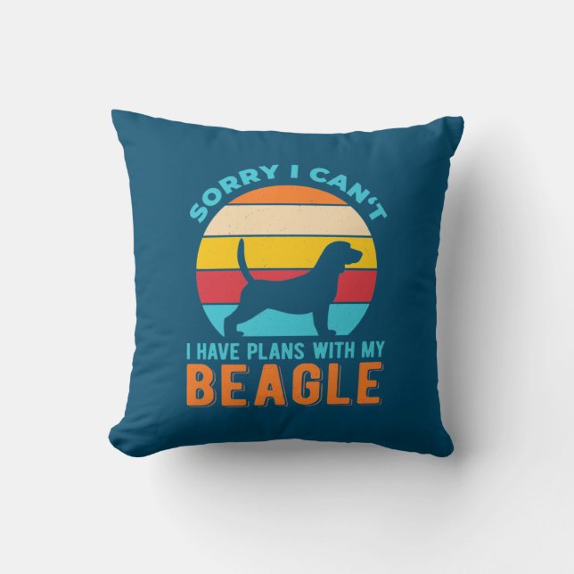 I Have Plans With My Beagle Cushion (Front)