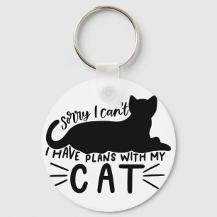 I Have Plans with My Cat Key Ring