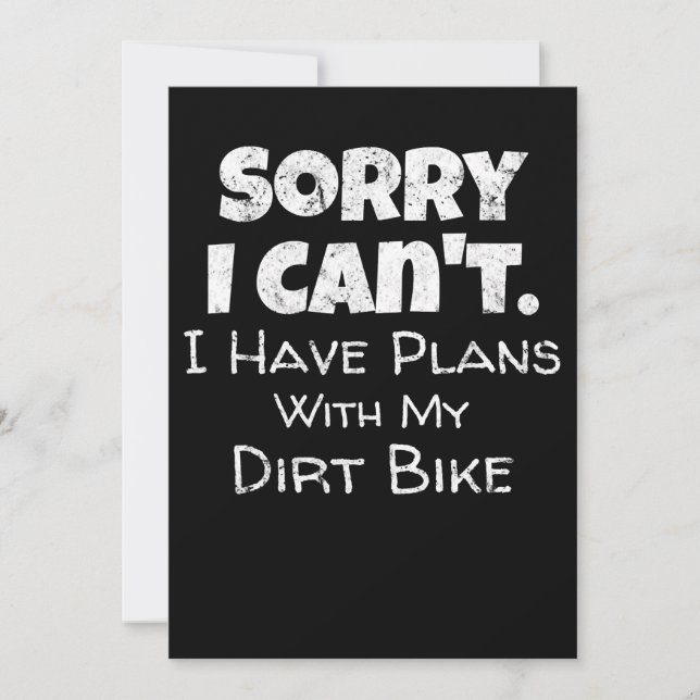 I Have Plans With My Dirt Bike Gift (Front)