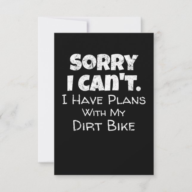 I Have Plans With My Dirt Bike Gift (Front)
