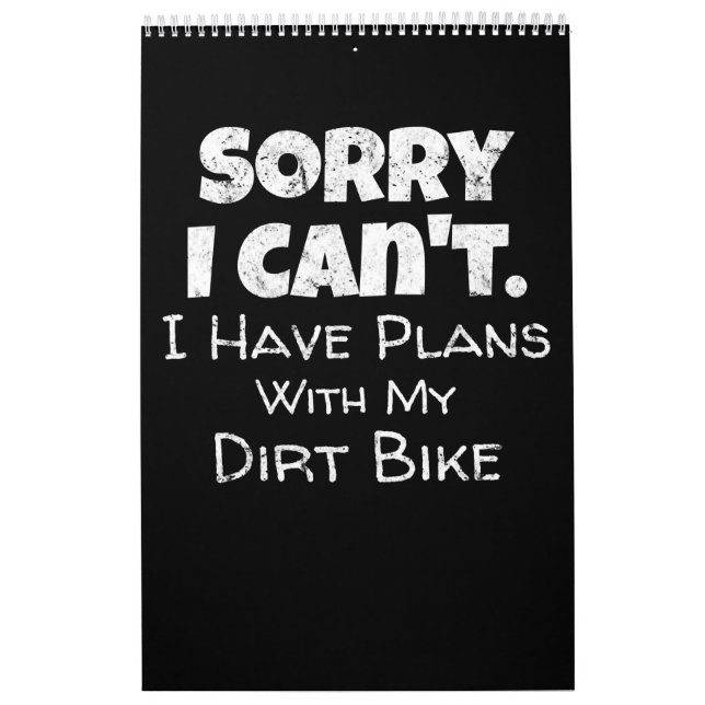 I Have Plans With My Dirt Bike Gift Calendar (Cover)
