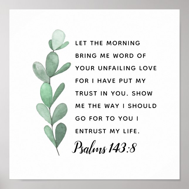 I Have Put My Trust in You Scripture Print (Front)