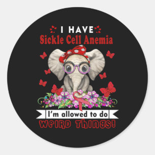 I Have Sickle Cell Anaemia Awareness Classic Round Sticker